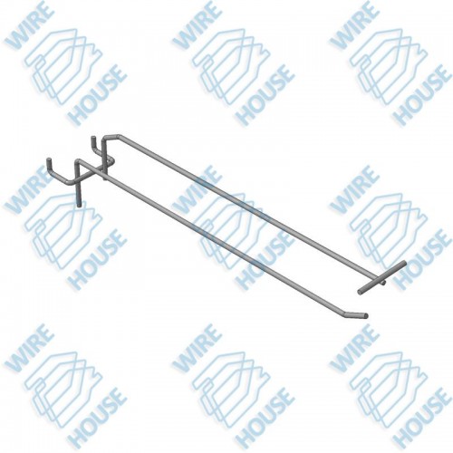 Крючок на перфорацию одинарный с ценникодержателем 300мм.